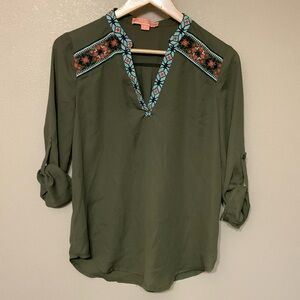 Peach Puff Green Top